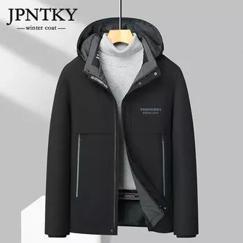 JPNTKY 2023 Новая мужская новинка из кроличьей шерсти со съемным внутренним мочевым пузырем с капюшоном, короткая повседневная шуба, костюм Ника