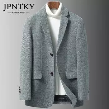JPNTKY Новый шерстяной костюм на осень/зиму с повседневным коротким шерстяным деловым маленьким пиджаком