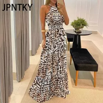 JPNTKY Женская мода Лето Весна Повседневные платья без рукавов S белый