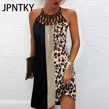 JPNTKY Женская мода Лето Весна Повседневные платья без рукавов S
