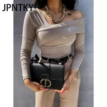 JPNTKY Женская мода Повседневная осень-зима Однотонные принты Длинные рукава Блузки и рубашки S белый