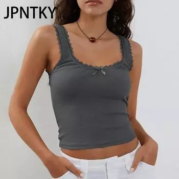 JPNTKY Женская мода Повседневный летний однотонный принт с коротким рукавом U-образный вырез блузки и рубашки XS