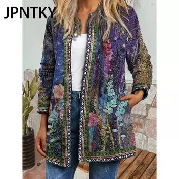 JPNTKY Женские модные повседневные кардиганы с длинным рукавом на осень-зиму S