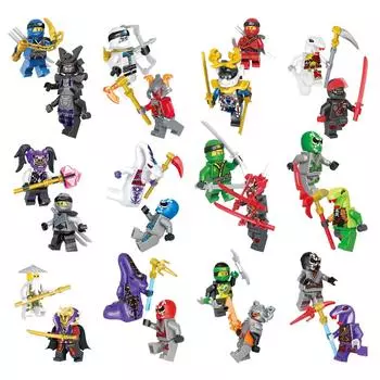 Jr963 Phantom Series Building Block Doll 24 Small Parts Assembled Ninja Toy Bag minifigures about 5 cm high