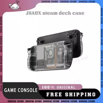 Jsaux Прозрачная игровая консоль для Steam Deck, сменный корпус, охлаждающая задняя панель, настраиваемая теплоотводящая крышка Steamdeck with hole-Key-Tool