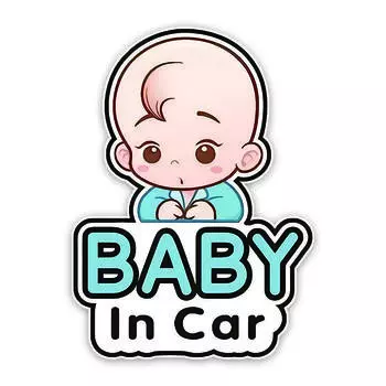 JT115#11x15см Детская коляска Девочка Логотип и наклейки, Съемная доска объявлений с наклейками безопасности, Милые наклейки на окна детской машины 11x15cm