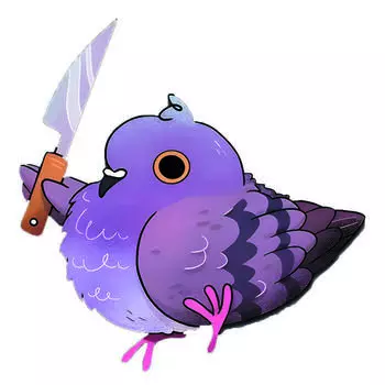 JT127#14.5x15см Сердитый голубь с ножом Наклейка Украшение Мотоцикл Внешние аксессуары Водонепроницаемые виниловые наклейки 14.5x15cm