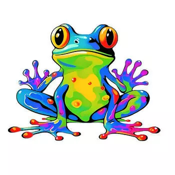 JT137#13x15см Peaceful Vibes многоцветная виниловая наклейка с изображением лягушки для автомобильных окон, бамперов, ноутбуков и многого другого! 13x15cm