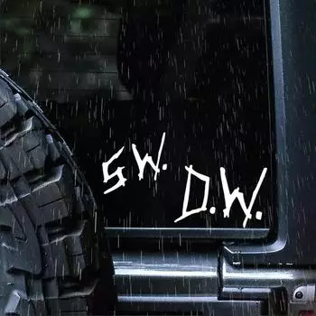 JT16# Персонализируйте свой автомобиль с помощью сверхъестественных инициалов SW. DW наклейка наклейка водонепроницаемая виниловая наклейка аксессуары декор 15x8cm белый