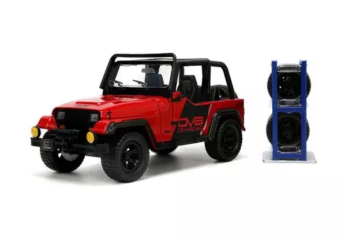 JT 1992 Jeep Wrangler 124 W/RACK RD/BK синий