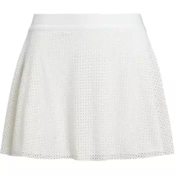 Юбка А-силуэта из сетки однотонного цвета Polo Ralph Lauren SS25 для женщин, цвет керамический белый WMXGSKTNDR20014-100 S