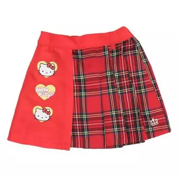 Юбка асимметричная Sanrio 9573K Внутренние штаны включены Одежда для малышей и девочек Товары для сотрудничества 110 см Hello Kitty [BABYDOLL] Детская