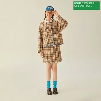 Юбка Benetton Benetton Sylvie из твида Bask50261 Bg beige/42