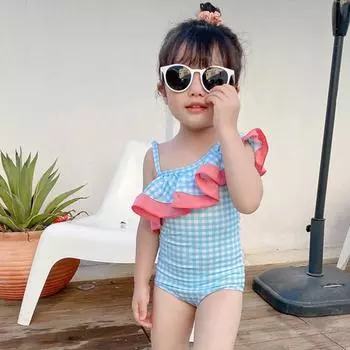 Юбка-бикини слинг, милая и милая цельная пляжная одежда для маленьких девочек 90/L