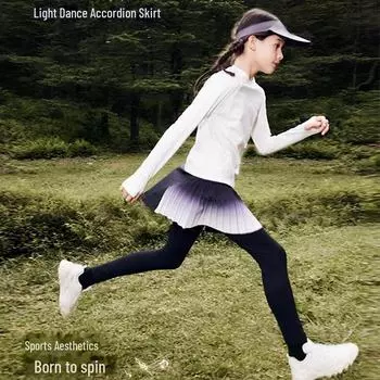 Юбка-брюки из двух частей для европейских и американских девочек: Брюки для йоги и фитнеса с высокой талией, эластичные, быстросохнущие 130