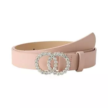 Юбка Брюки Пояса Два Круга Бриллиант Кожаный Ремень Двойная Кольцевая Пряжка Пояс Дамские Платье Ремни