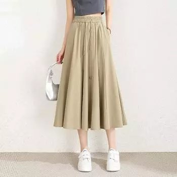 Юбка-бюст женская летняя юбка средней и длинной длины с плиссировкой, юбка с крупным маятником, длинная юбка, вертикальная юбка-слово, детская длинная юбка, куртка M
