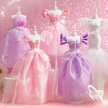 Юбка DIY комплект одежды для куклы одежда кукольное платье материал милая принцесса игрушечный наряд кукольные аксессуары 13