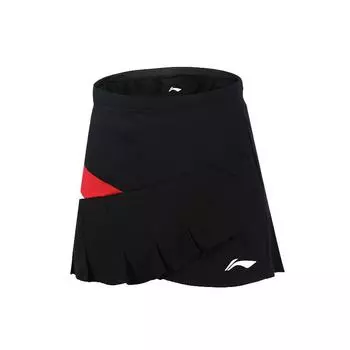 Юбка для бадминтона Li Ning Brand Printed Breathable Quick-Dry Competition Three Quarter, повседневная, женские юбки, черная ASKR196-3 XL