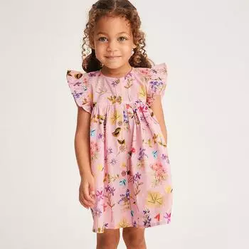 Юбка для девочек летнее платье новый стиль детское летнее платье детское платье платье с круглым вырезом 90cm