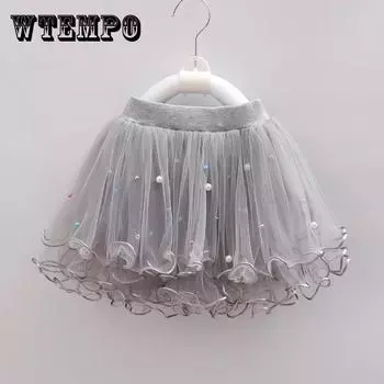 Юбка для девочек, сетчатая весенне-осенняя детская пачка, короткая юбка принцессы для девочек 160 чёрный
