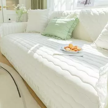 Юбка для диванной подушки в европейском стиле, кружевной чехол на четыре сезона, универсальный простой современный кожаный нескользящий чехол для подушки, тканевый чехол 70*70