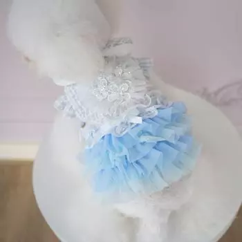 Юбка для домашних животных Осень/Зима Юбка Love Flower Cake Одежда для маленьких и средних собак Юбка принцессы Одежда для щенков Рождественская одежда XS