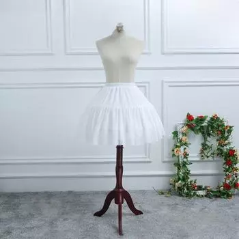 Юбка для косплея Fishbone: Регулируемая нижняя юбка Лолита Кармен для мягкой девочки One Size белый