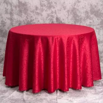 Юбка для круглой скатерти с жаккардовым цветочным узором для свадеб и банкетов Diameter 2.4m