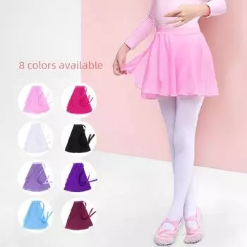 Юбка для летних танцев для девочек - шифон и газ Size L (160-170cm) чёрный