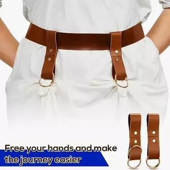 Юбка для пешего туризма в стиле Ренессанс с крючком и петлей для подвешивания, металлическая двойная пряжка для косплея, средневековая юбка, аксессуары для ремня 1 чёрный