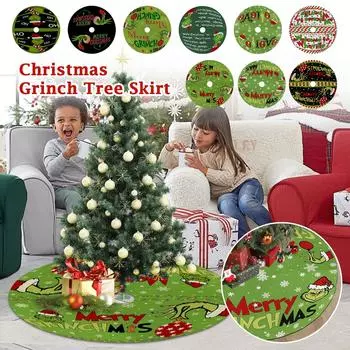 Юбка для рождественской елки, деревенские рождественские украшения для дома One Size