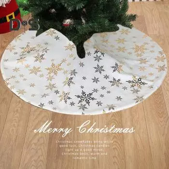 Юбка для рождественской елки, луна, звезда, снежинка, юбка для елки, двухслойная, зимняя, праздничная, декоративная, домашний коврик для карандаша, рождественская елка Pentagram