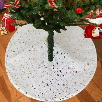 Юбка для рождественской елки, луна, звезда, снежинка, двухслойная юбка для зимнего праздничного декора елки Pentagram