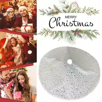 Юбка для рождественской елки, луна, звезда, снежинка, юбка для елки, двухслойная, зимняя, праздничная, декоративная, домашний коврик для карандаша, рождественская елка Pentagram