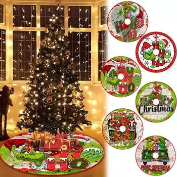 Юбка для рождественской елки Подвеска для рождественской елки Украшение Рождественский подарок One Size винный