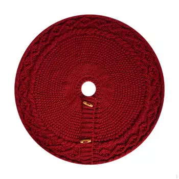 Юбка для рождественской елки, вязаная, праздничное украшение, диаметр 46 см, ковер, рождественский декор для гостиной