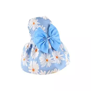 Юбка для собак Одежда для кошек Тедди Померанский шпиц Бишон Товары для животных Юбка с бантом Одежда для собак L светло-синий