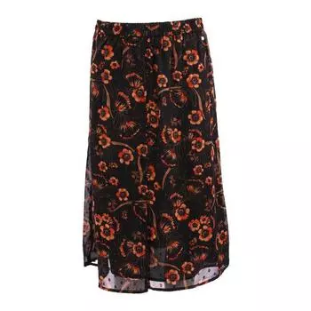 Юбка Елена с черно-красным цветочным принтом для женщин DEELUXE 74 S коричневый