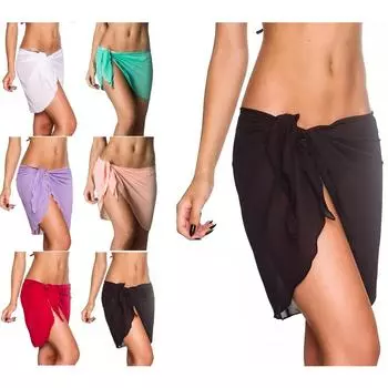 Юбка Европа и США Многоцветная шифоновая пляжная блузка с рюшами и рюшами Солнцезащитная блузка Юбка белый