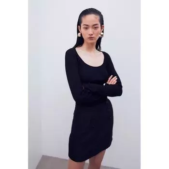 Юбка фактурная HM черная