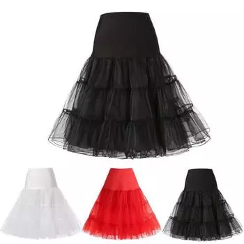Юбка-фонарик из газовой ткани с высокой талией, многослойным подолом, мини-юбка однотонного цвета, трапециевидная юбка для вечеринки S красный