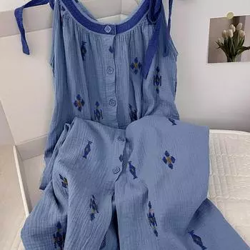 Юбка из хлопка для женщин больших размеров, весна-лето, длинный рукав, свободная ночная рубашка, повседневная, удобная, длинная юбка, платья M синий