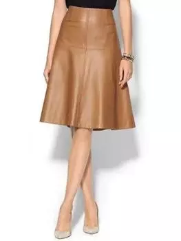 Юбка из натуральной кожи ручной работы из натуральной мягкой овчины на каждый день, для торжеств и торжеств XS дубильная кора