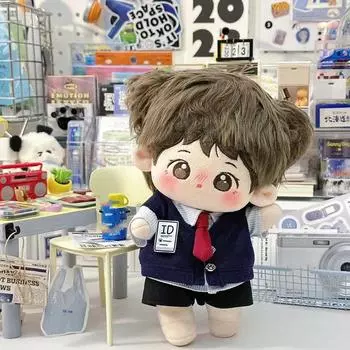 Юбка-камисоль, опрятная хлопковая кукольная одежда, клетчатая 20 см, хлопковый кукольный наряд, игровой домик style 2