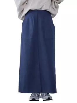 Юбка крой твил обтягивающая макси юбка темно-синяя M [Beams Heart] женская тёмно-синий