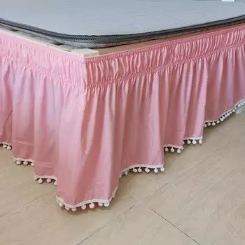 Юбка-кровать Белая эластичная простыня с запахом без поверхности кровати Юбки-кровати Twin/Full/Queen/King, высота 40 см, для домашнего использования в отеле #/ 75x200x40cm