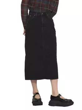 Юбка Lee Длинная джинсовая юбка S [Ray Beams] женская 383_BLACK_S/W