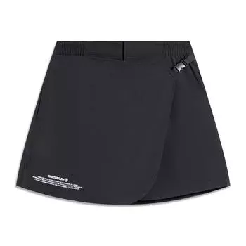 Юбка Li Ning CF Letter со средней талией, удобная повседневная юбка, женские юбки, черные ASKU150-1 M