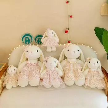 Юбка Lop Rabbit, кукла-кролик, мягкая игрушка Bunny, мягкая кукла Kapok Rabbit, плюшевые игрушки Friends 30cm оранжевый